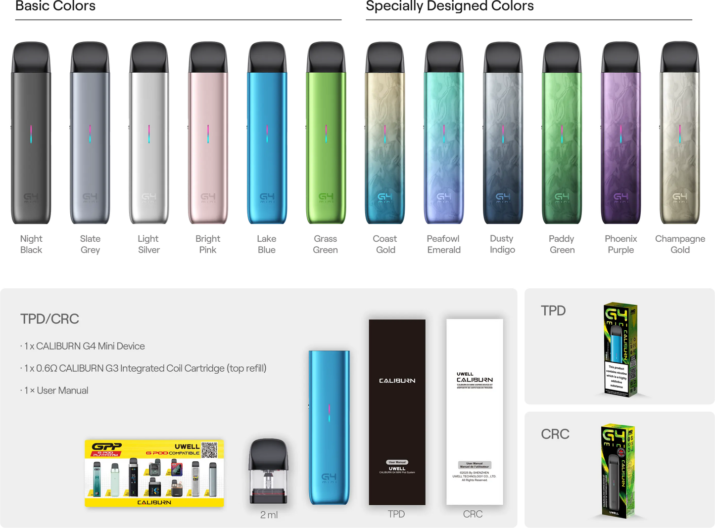 NEW! Uwell Caliburn G4 Mini Vape Kit
