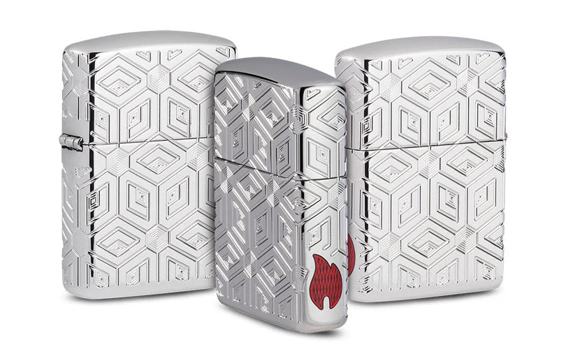 Zippo Armor 360 Boxes All Over Design