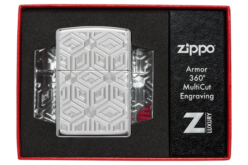 Zippo Armor 360 Boxes All Over Design