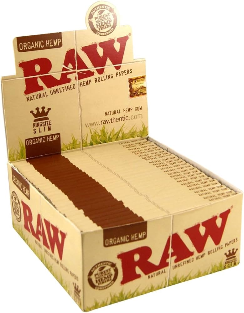 Raw King Size Slim Rolling Papers (no tips)