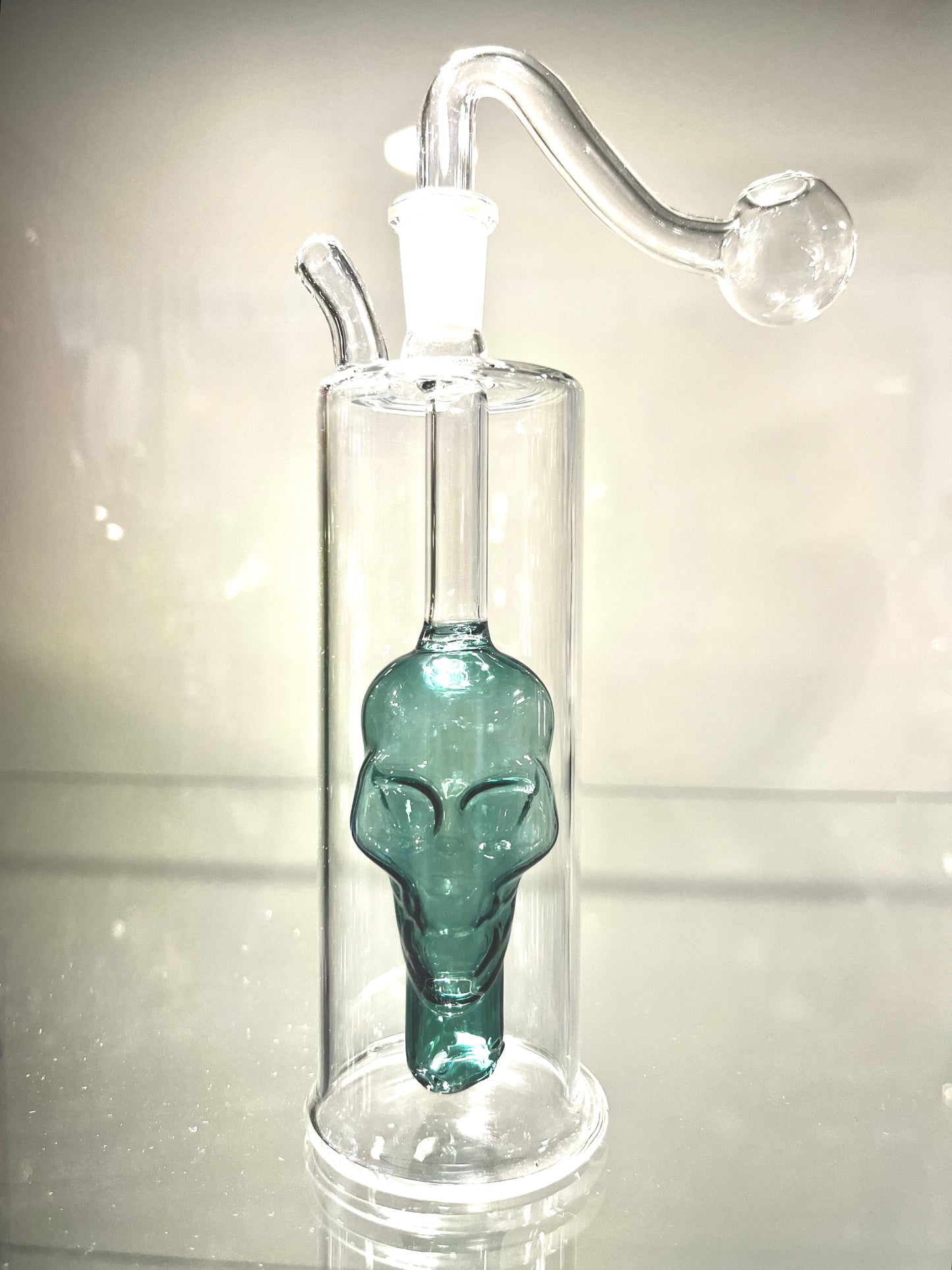 Glass Water Pipe Skull 10mm bowl