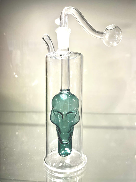 Glass Water Pipe Skull 10mm bowl