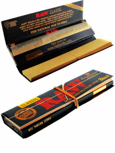 Raw King Size Slim Rolling Papers + Tips (Connoisseur)