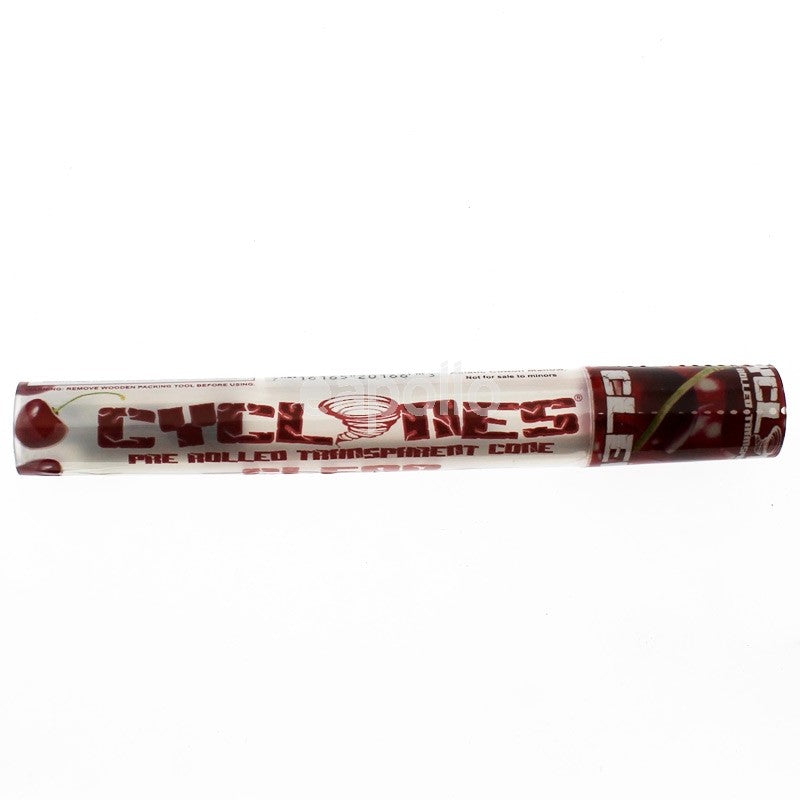 Cyclones Pre Rolled Transparent Flavored Cones -Cherry