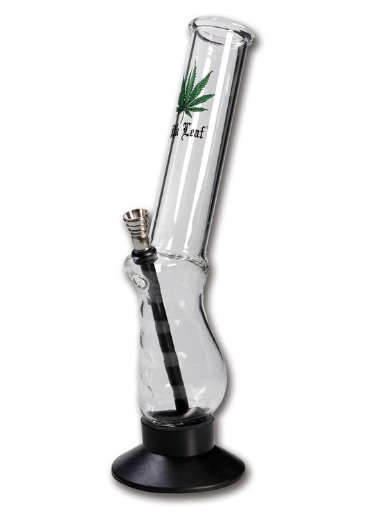 'Black Leaf' Glass Bong 'Joystick'