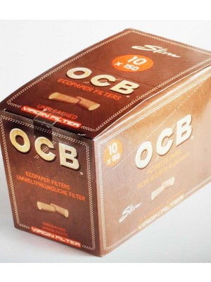 OCB Eco Paper Unbleached Filter Tips-10 Booklets