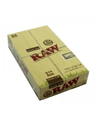 RAW Organic Hemp Natural Unrefined Rolling Papers - Size 1¼