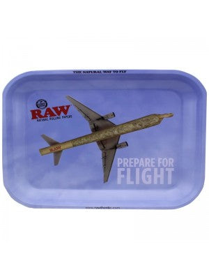 RAW Rolling Metal Tray "Prepare For Flight" - Small (27 x 18 cm)