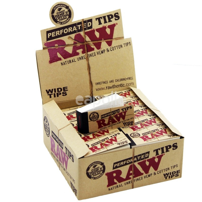 RAW Perforated Wide Tips Rolling Paper