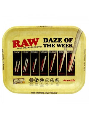 RAW Rolling Metal Tray "Daze Of The Week" 34 x 27.5 cm