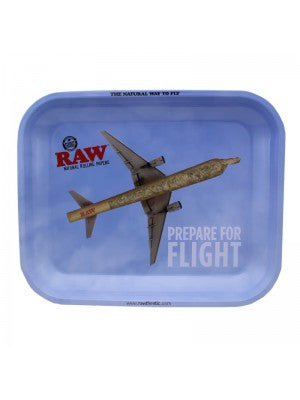 RAW Rolling Metal Tray "Prepare For Flight" 34 x 27.5 cm