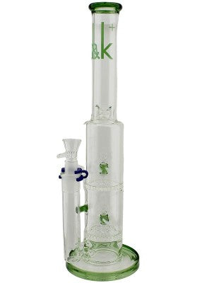 D&K Dengke High Quality Glass Bong with Metal Joint- 15 Inch