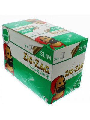 Zig Zag Resealable Slim Filters - Menthol 1500 Tips