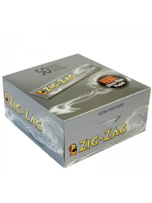 Zig Zag Silver King Size Slim Rolling Papers - 50 booklets